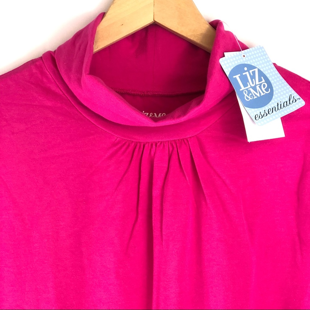 Liz & Me Essentials Turtleneck Knit Top Womens 14W - Picture 3 of 5